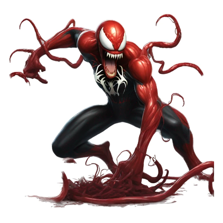 venom carnage fighting venom sticker