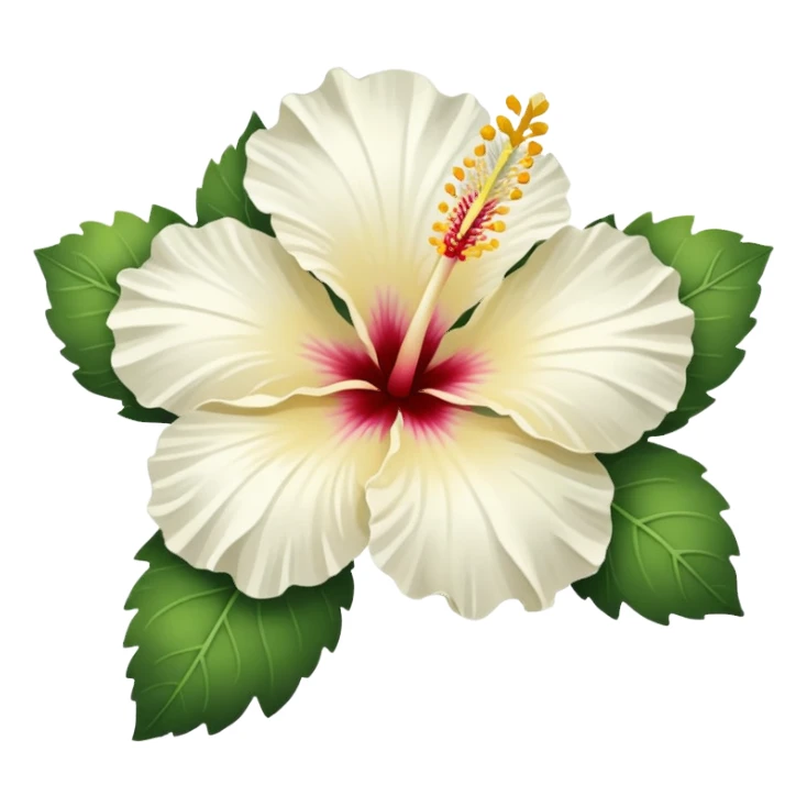 An white hibiscus sticker