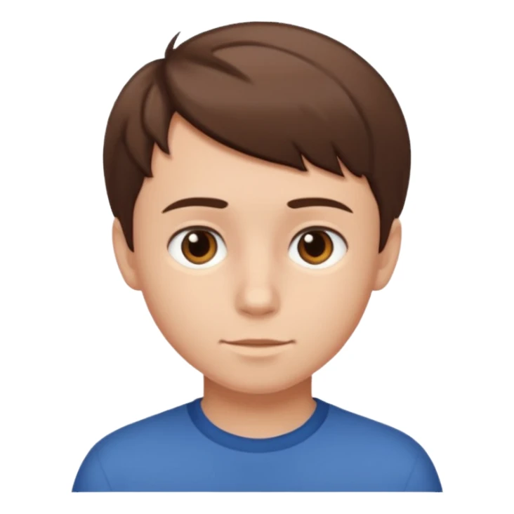 boy with short brown hair sticker