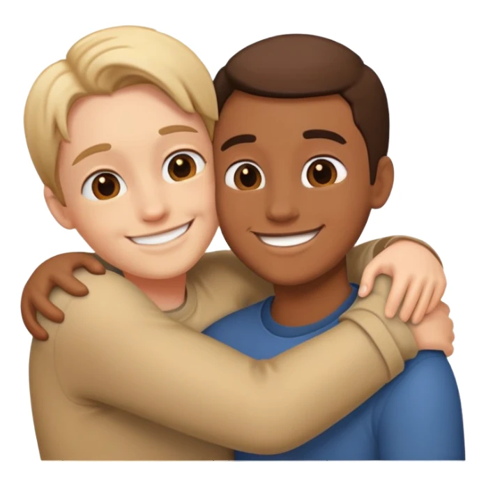 two friends hugging sticker