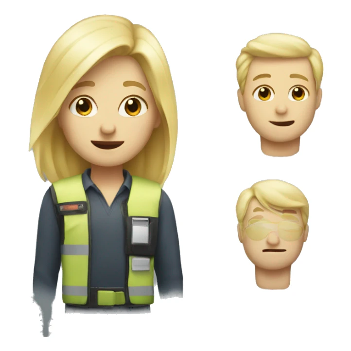 blonde emoji with a stanley sticker