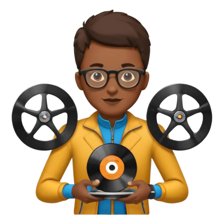 Record Collector + vinyl disc, City Cyclists. sticker