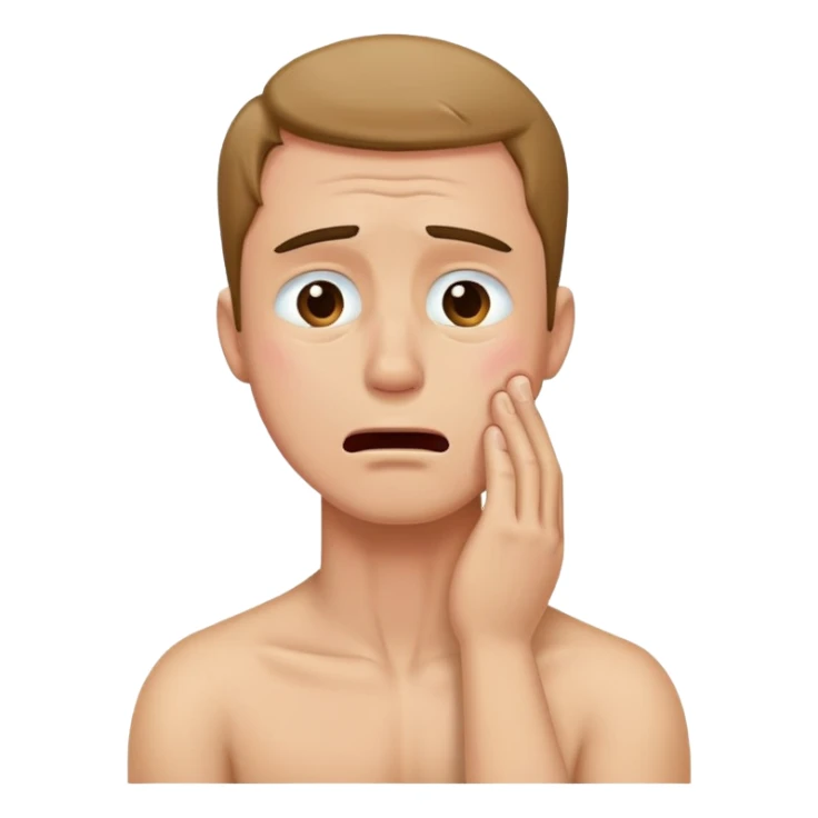 Guy holding neck crying  sticker