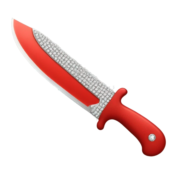 one red knife with rhinestones everywhere  sticker