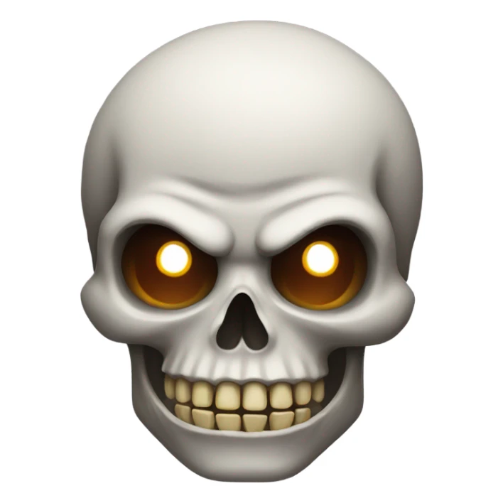 Scary skull sticker