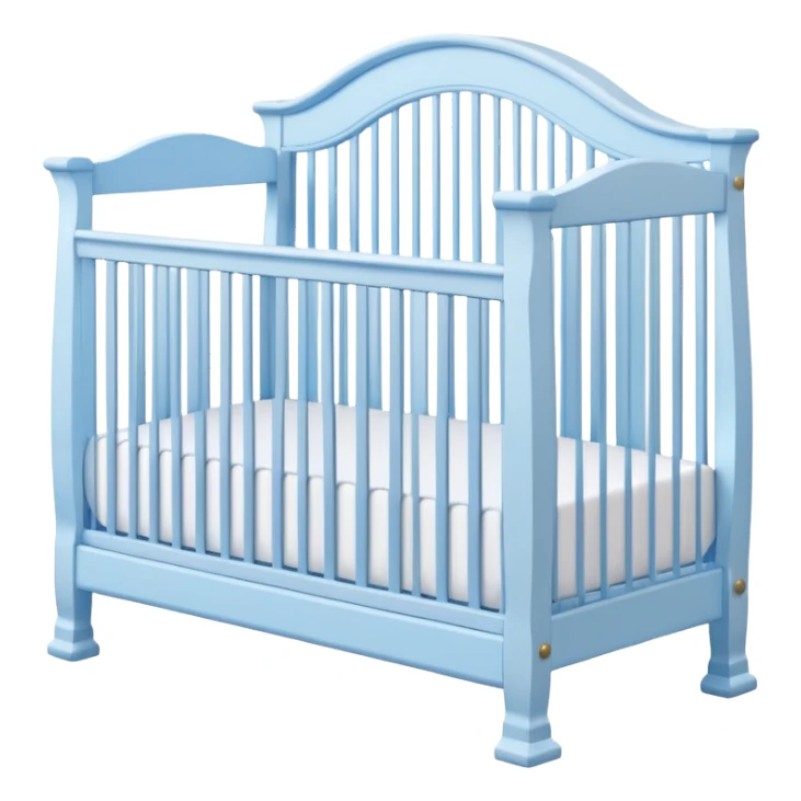 Pastel blue and white crib  sticker