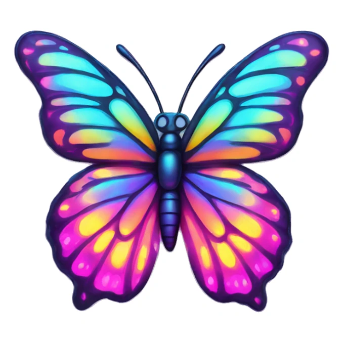 lisa frank neon butterfly sticker