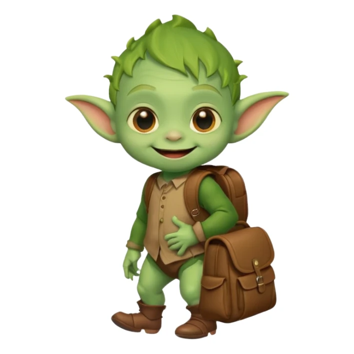 Goblin small baby  school  bag  sticker