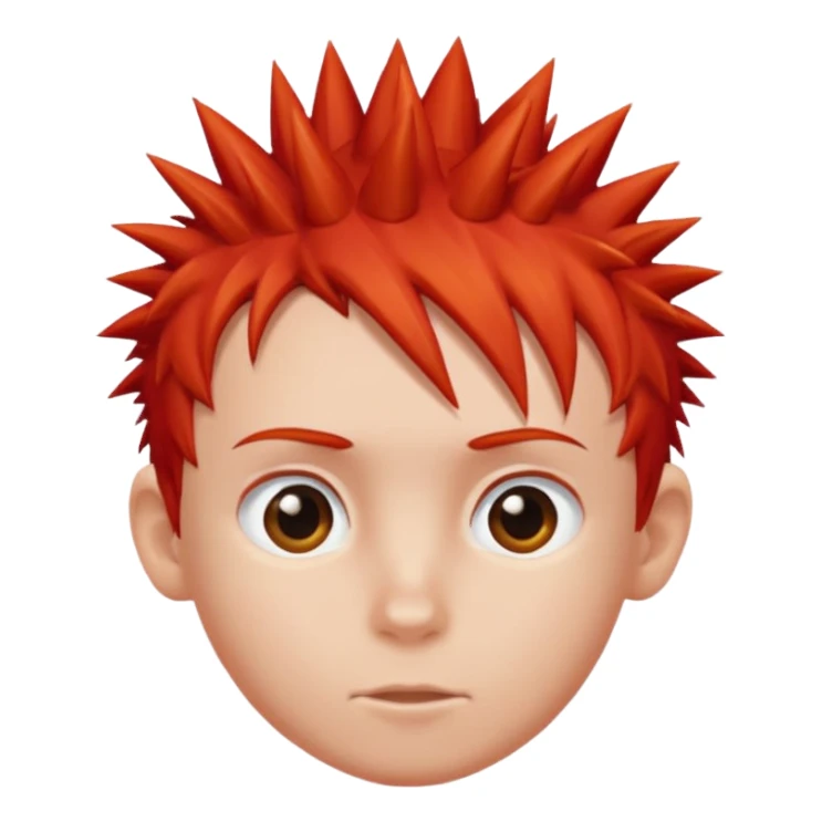 red spiky haired kid  sticker
