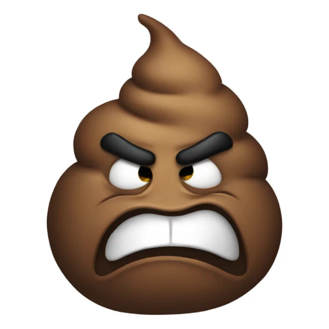 Angry poop sticker