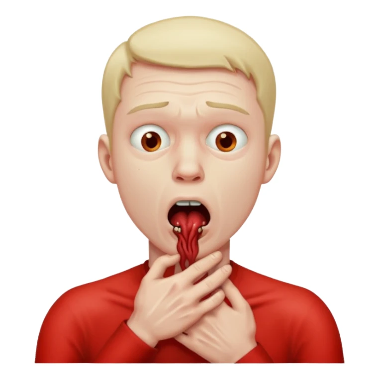 Man choking himself sticker