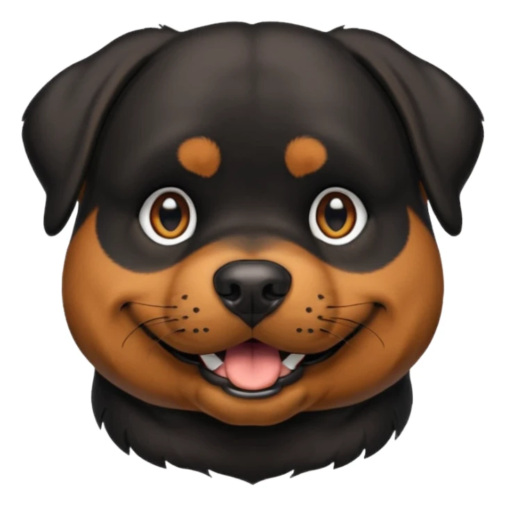 Rottweiler hoofd blij sticker