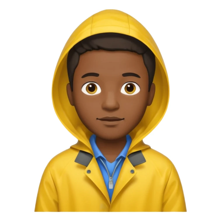 Raincoat Pedestrian black man sticker