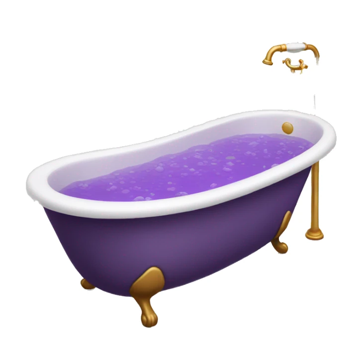 Bathtub filled with purple water sticker
