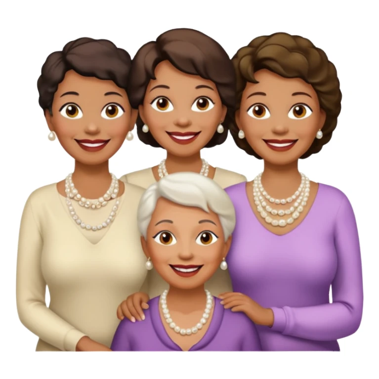 4 older ladies sticker