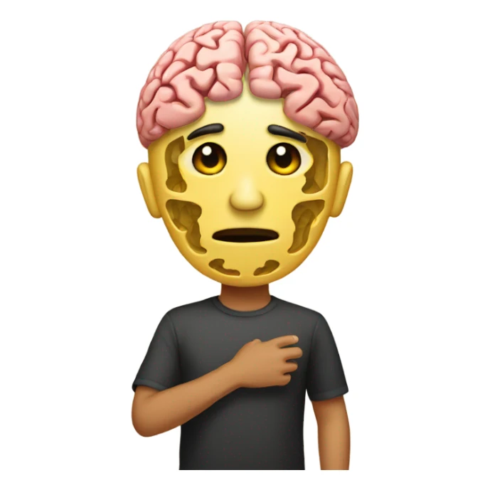 mexican holding a brain sticker