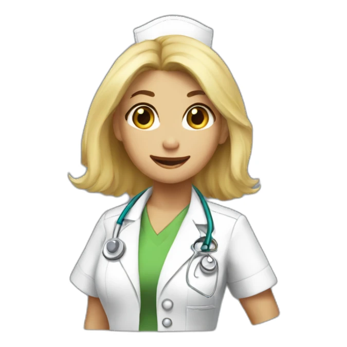 nurse dinosaur blondie sticker