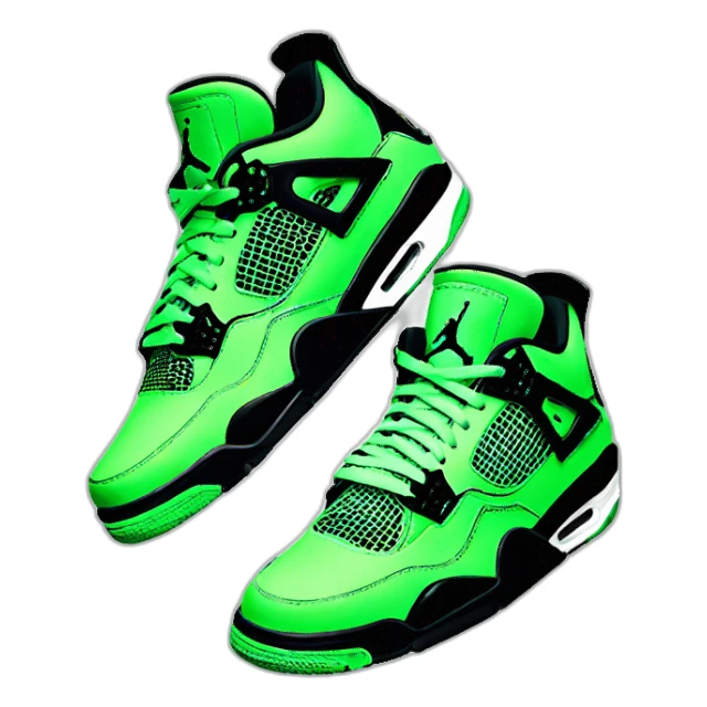 jordan 4 green color sticker