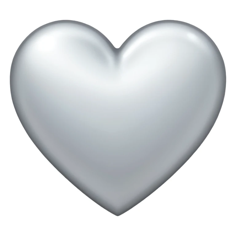 white metallic heart sticker
