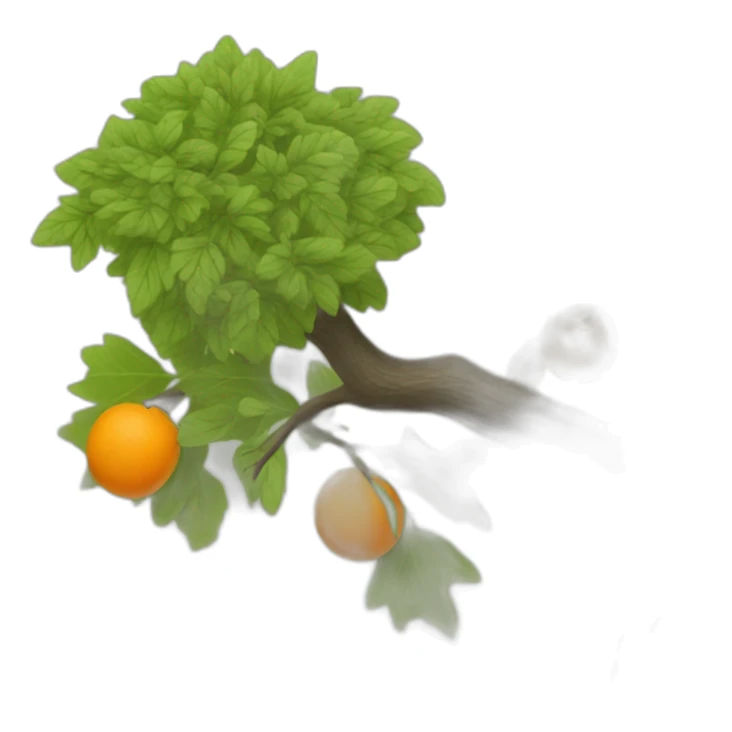 Outumm tree with orange leaf sticker