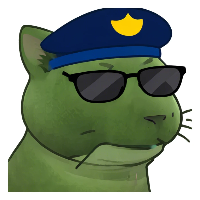 Cat with sunglasses sticker