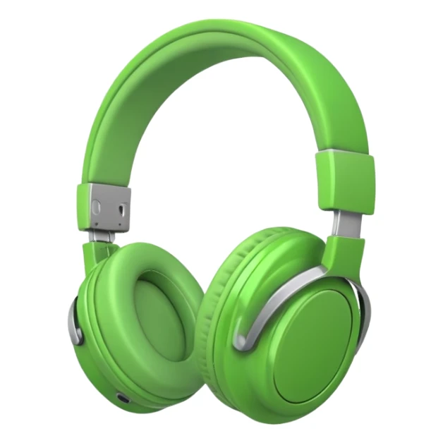 green headphones sticker