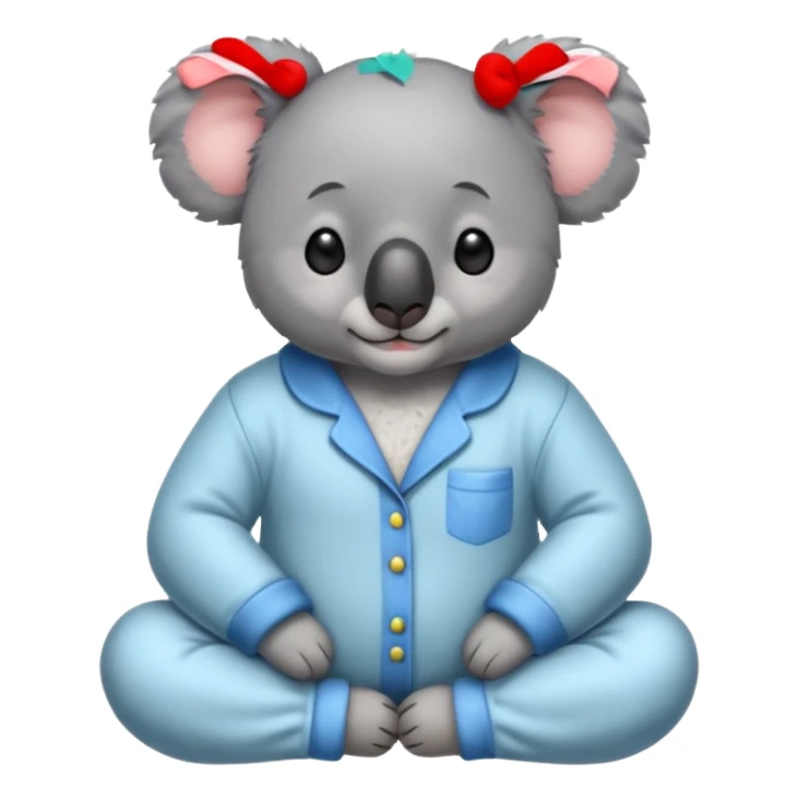 One sleepy koala in pajamas  sticker