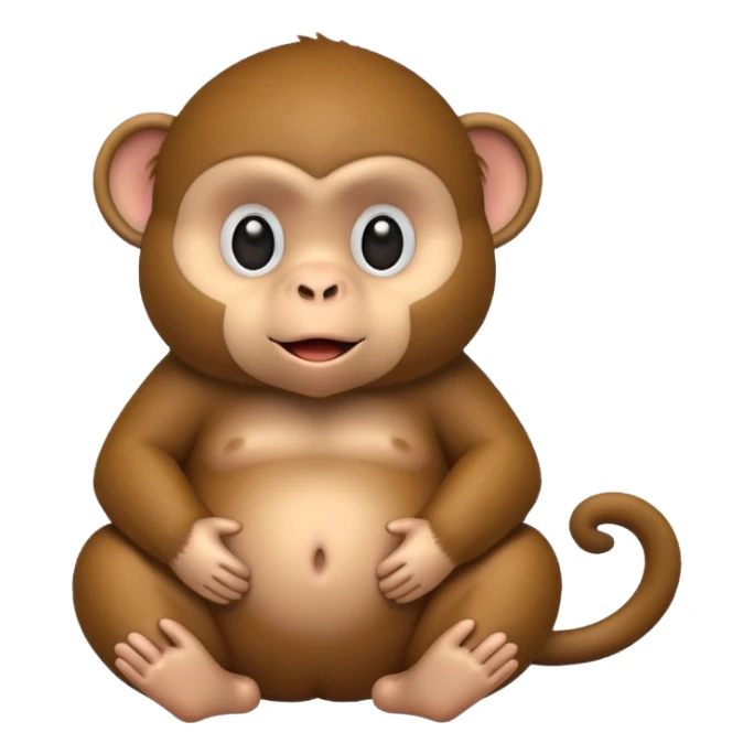 Fat lil monkey sticker