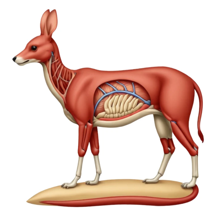 Animal anatomy sticker