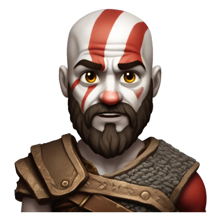 beardless kratos god of war sticker