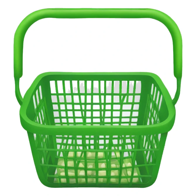 green supermarket basket sticker
