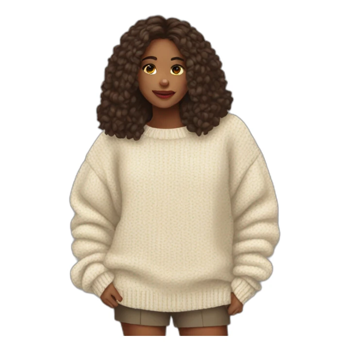 oversized sweater sticker