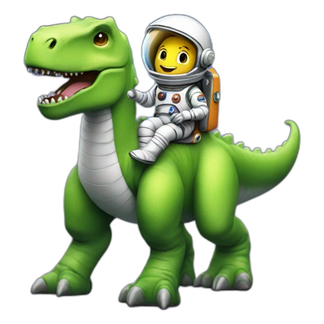 Spaceman sur un dinosaure sticker