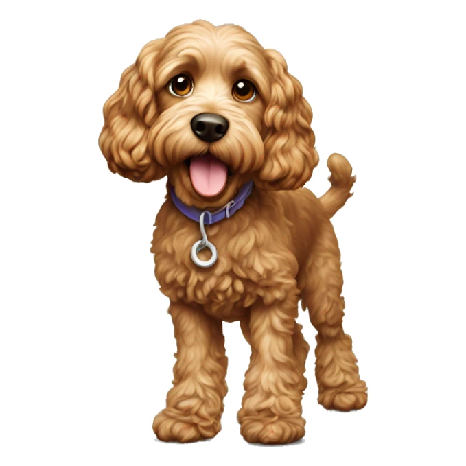 Cockapoo dog lifting hind leg to pee sticker