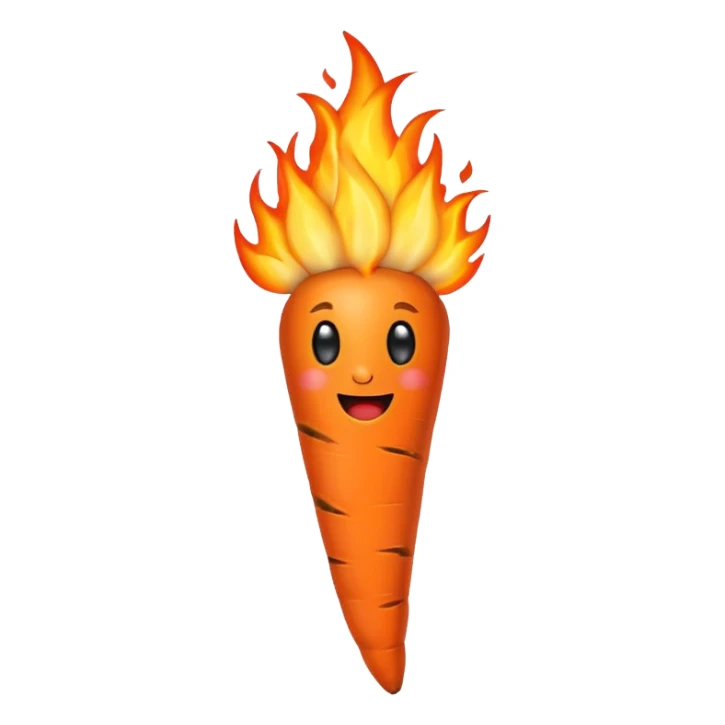 Flaming carrot sticker