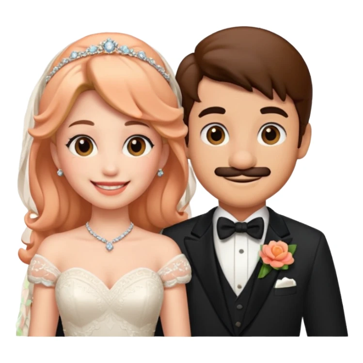 Peach and mario getting married sticker
