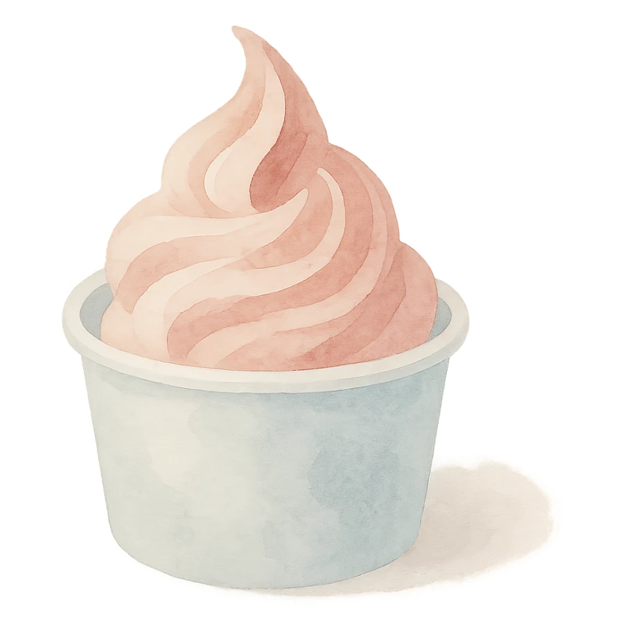 ice cream in a cup sticker