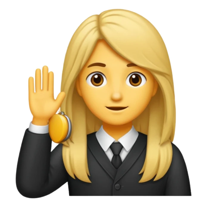 Estudante de cor parda,com o cabelo loiro  sticker