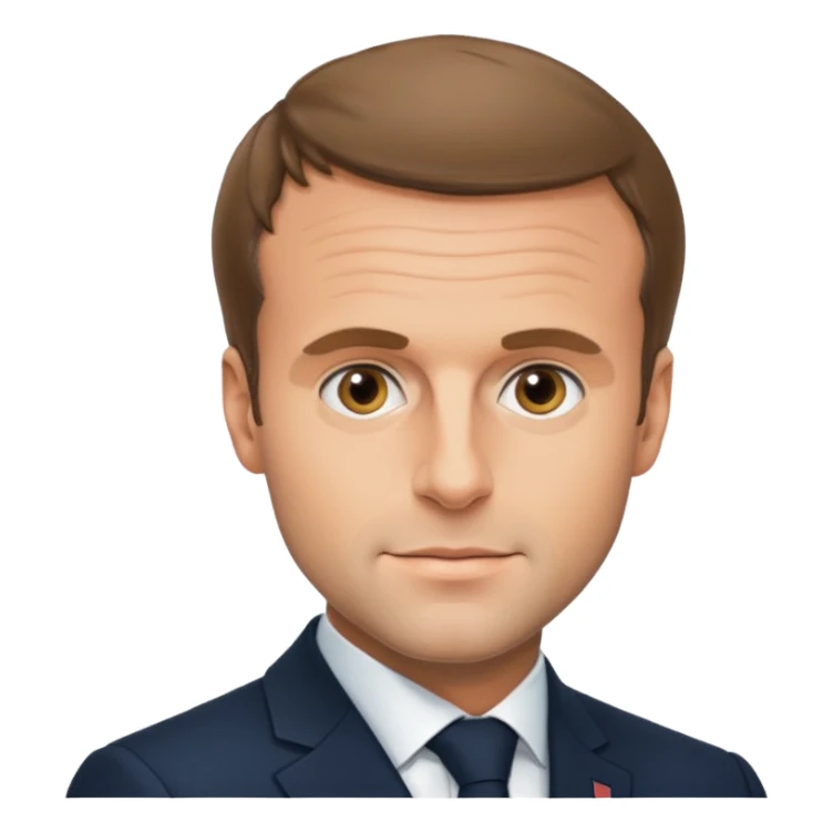 emanuel macron très réaliste  sticker
