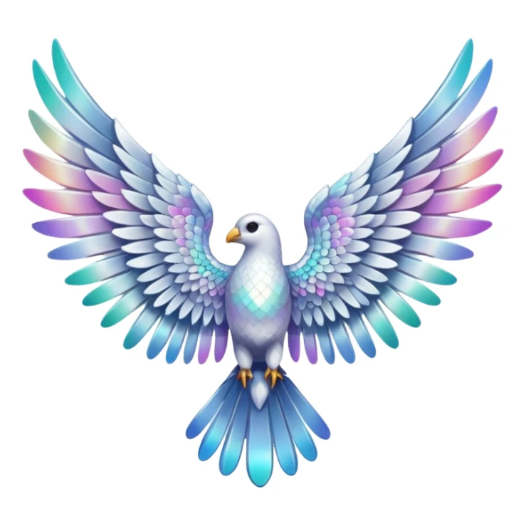 glitter wings white sticker