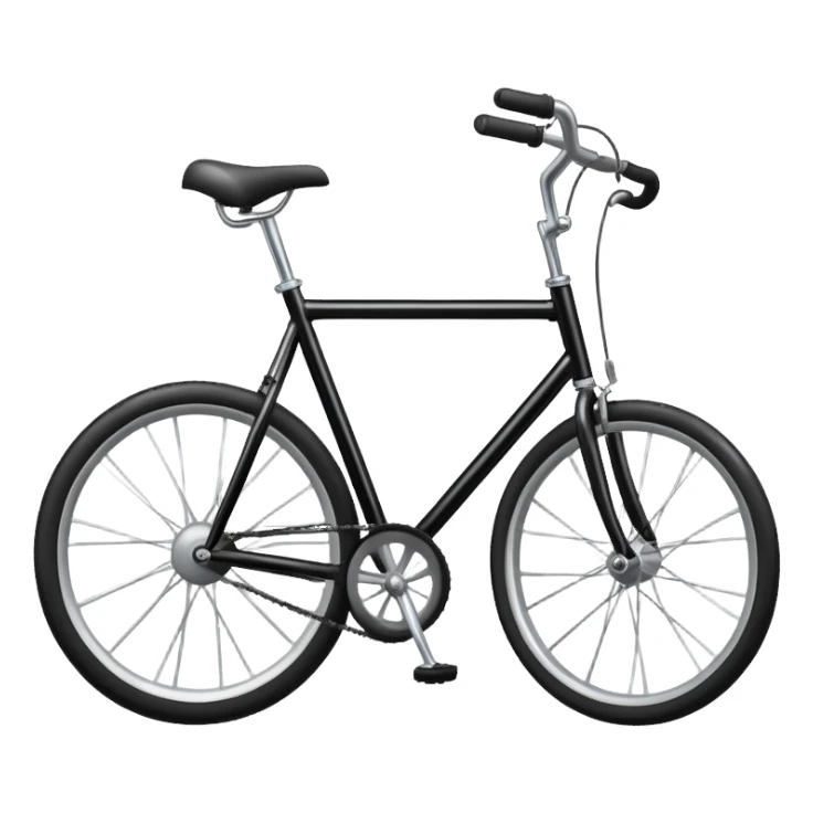 A bicycle with two wheels and handlebars sticker