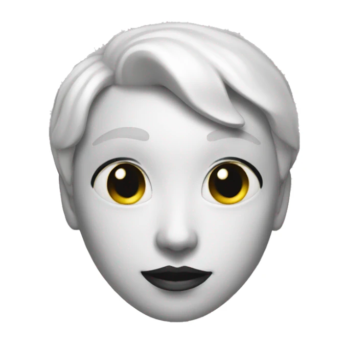 Coeur blanc et noir sticker