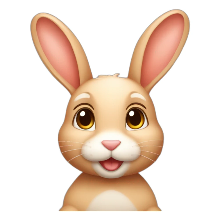 cute tan rabbit sticker