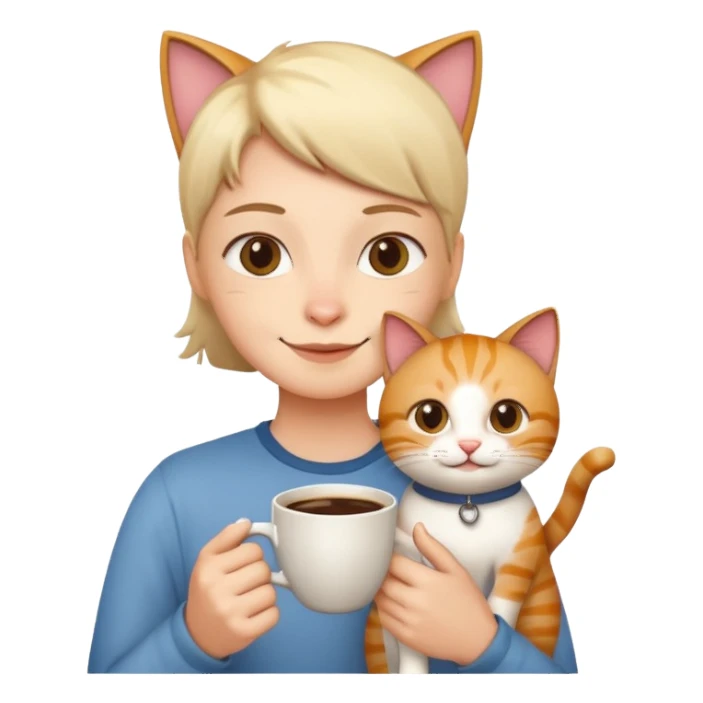 Coffee and cats sticker