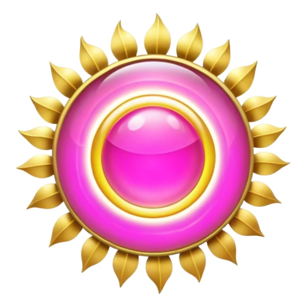 Solar aura pink gold sticker