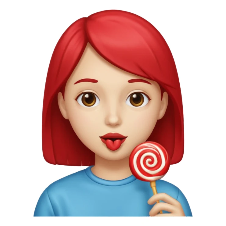 Lolipop yiyen emoji sticker
