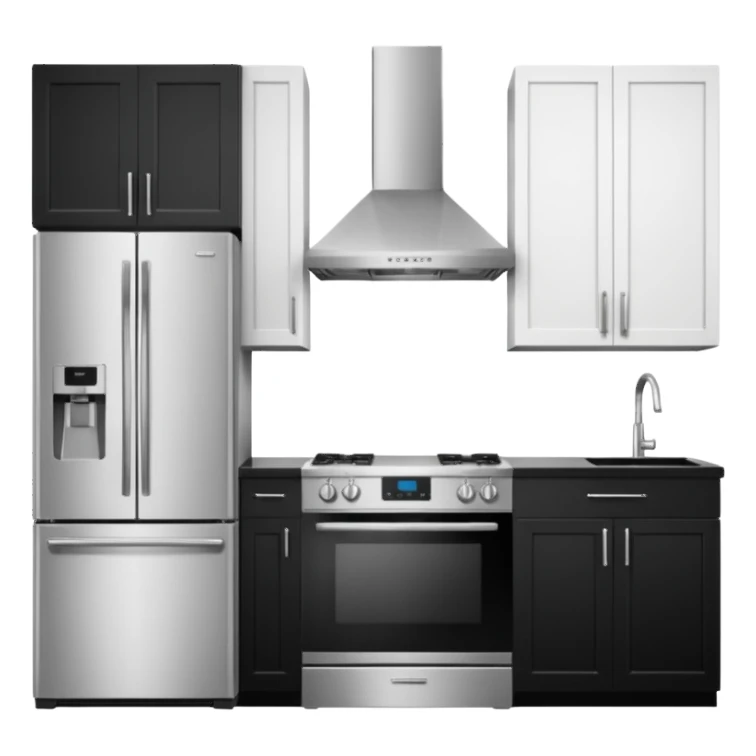 mono chrome kitchen  sticker