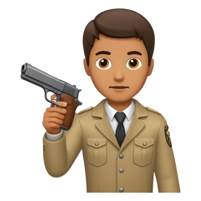 Hombre con pistola sticker