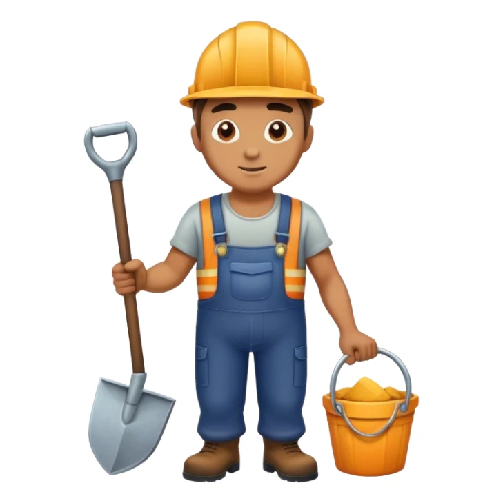 The miner is a man in full height sticker