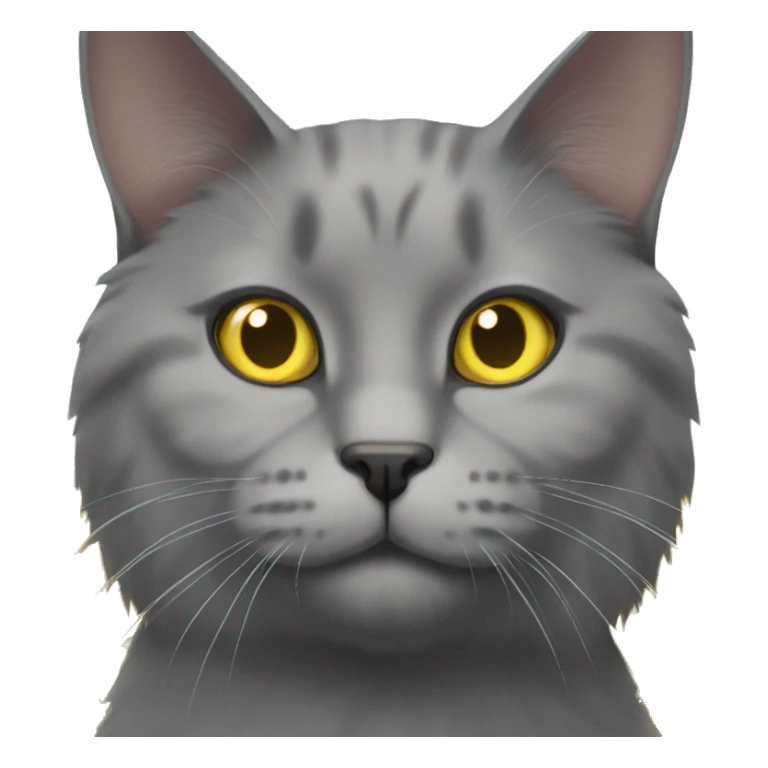 a gray cat with yellow eyes scotch field  sticker